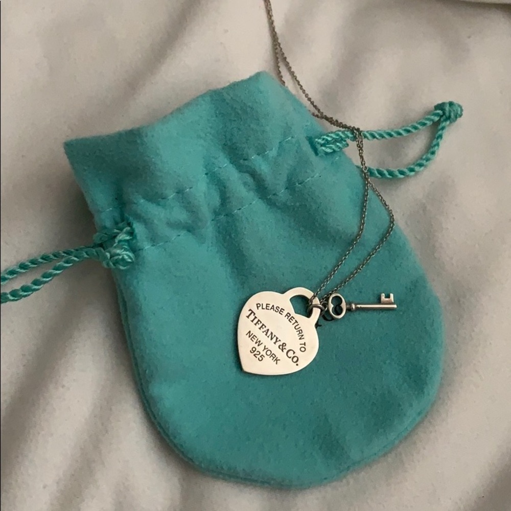 Tiffany heart tag with key